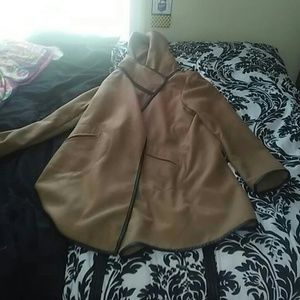 A brown trench coat